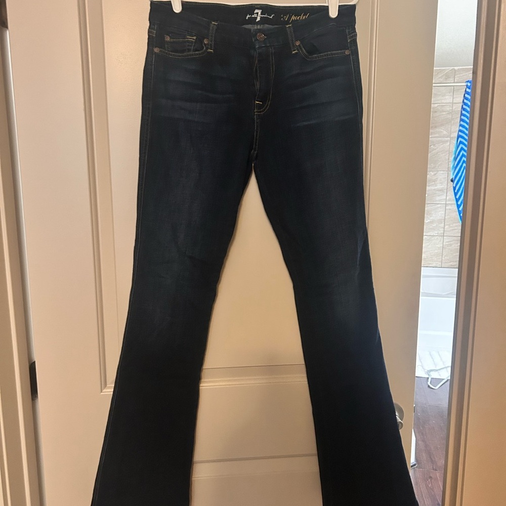 7 For All Mankind Women's Dark Blue Jeans